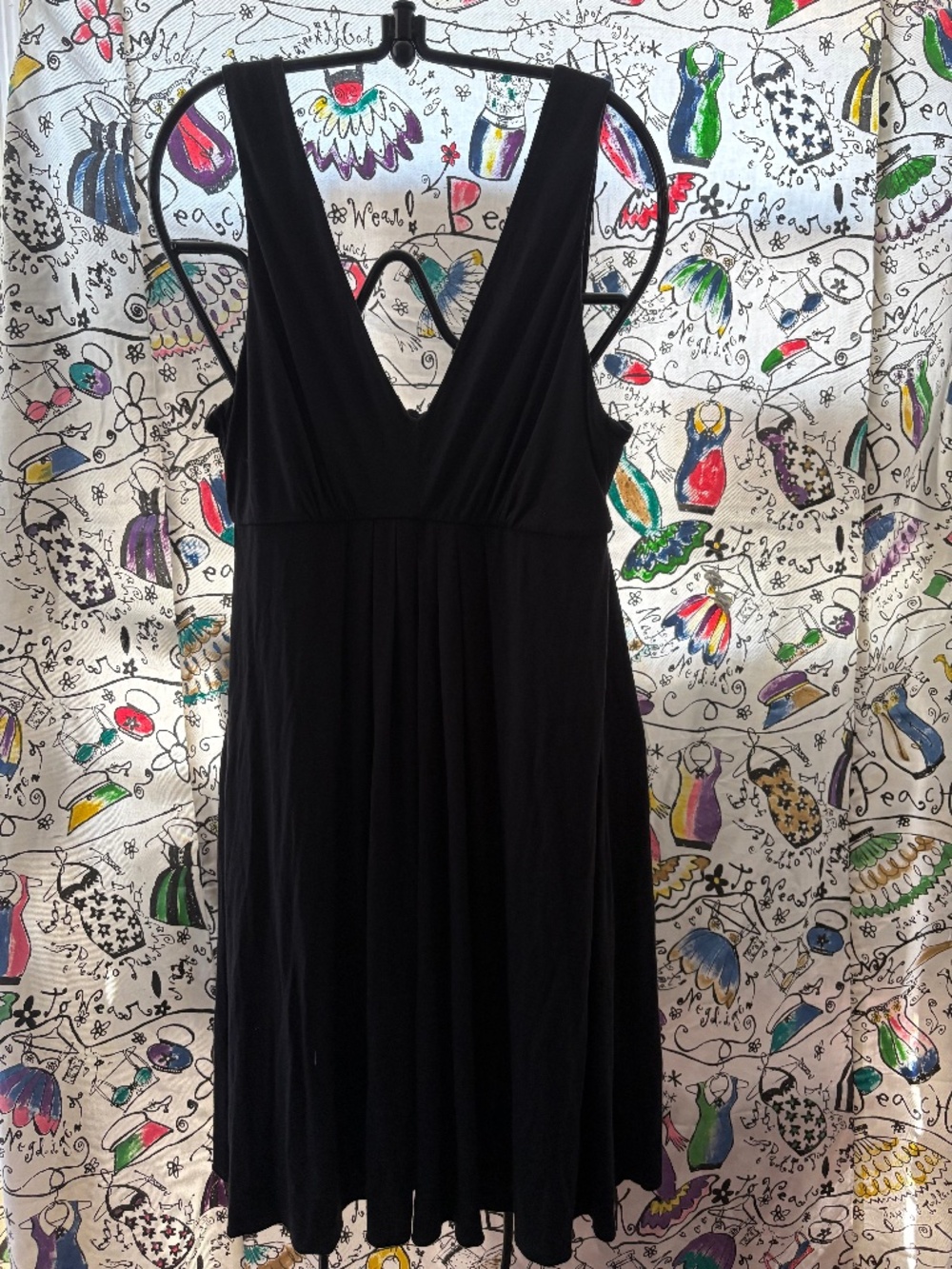 Lapis rayon/ spandex mid-calf dress
